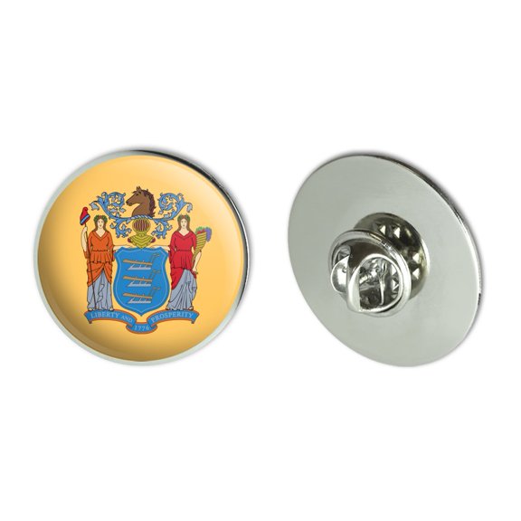 New Jersey State Flag Metal 1.1" Tie Tack Hat Lapel Pin Pinback