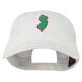 thumbnail image 1 of New Jersey State Map Embroidered Washed Cotton Cap - White OSFM, 1 of 5