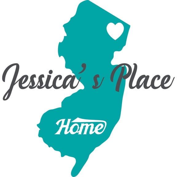 New Jersey State Map Newark City Customized Wall Decal - Custom Vinyl Wall Art - Personalized Name - Baby Girls Boys Kids Bedroom Wall Decal Room Decor Wall Stickers Decoration Size (zzxzz inch)