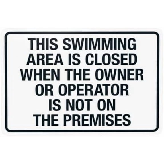 New Jersey Swim Area Is Closed Sign, Complies With State Of New Jersey Pool Code Warning Signs, Metal Sign, Use for Business Office Home Wall Decor 12 x 8 Inch