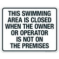 thumbnail image 1 of New Jersey Swim Area Is Closed Sign, Complies With State Of New Jersey Pool Safety Code, 24x30 Aluminum, 1 of 1