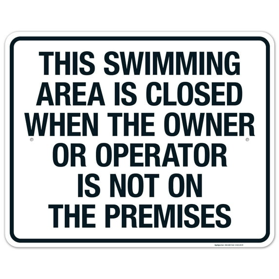 New Jersey Swim Area Is Closed Sign, Complies With State Of New Jersey Pool Safety Code, 24x30 Aluminum