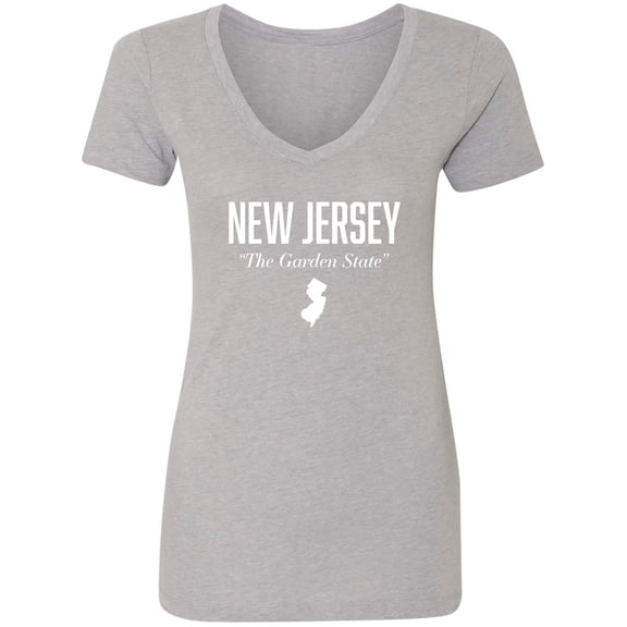 New Jersey The Garden State Womens V-Neck T-Shirt