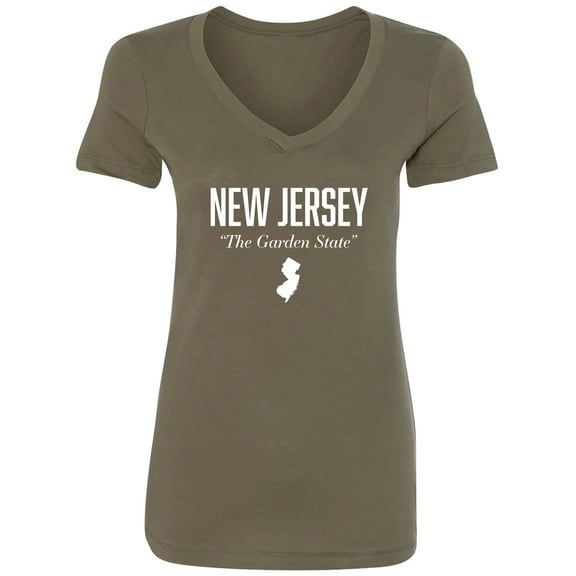 New Jersey The Garden State Womens V-Neck T-Shirt