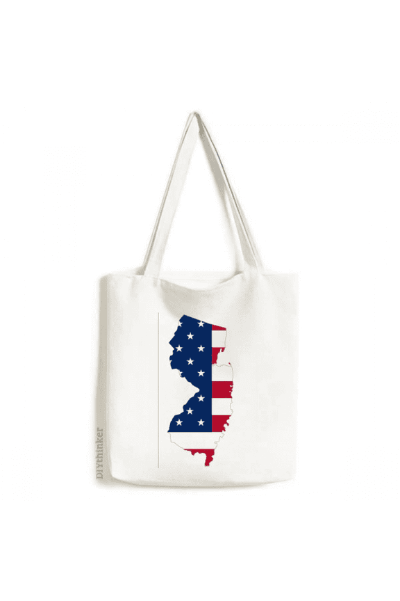New Jersey Tote Canvas Bag Shopping Satchel Casual Handbag