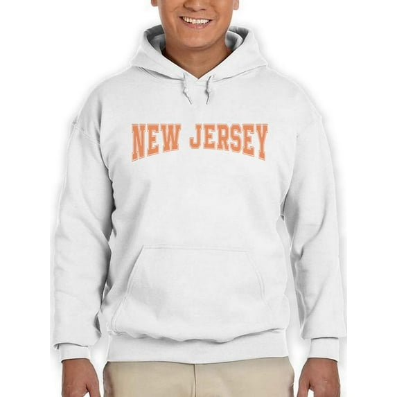 New Jersey Varsity Style Hoodie Men - Men Hoodie, White, 2XL