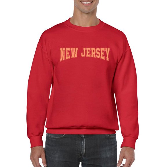 New Jersey Varsity Style Sweatshirt Men -Image by Shutterstock, Male 5X-Large