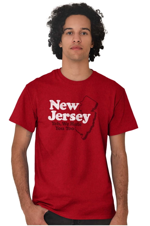 New Jersey We Hate You Too Benny Joke Men's Graphic T Shirt Tees Brisco Brands S