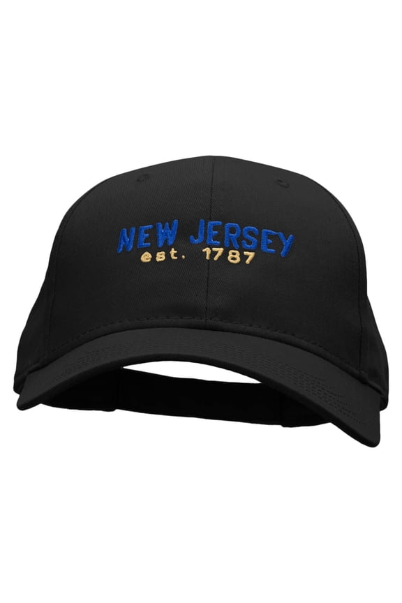 New Jersey Year Established Embroidered Low Profile Cap - Black OSFM