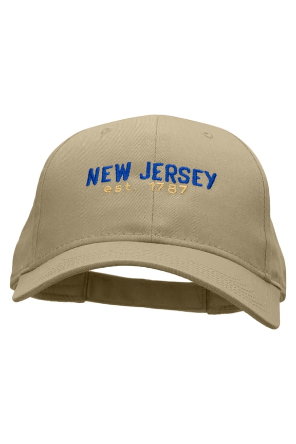 New Jersey Year Established Embroidered Low Profile Cap - Khaki OSFM