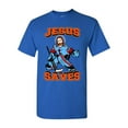thumbnail image 1 of New Jesus Saves Hockey Jersey Puck Sports Funny DT Adult T-Shirt Tee, 1 of 2