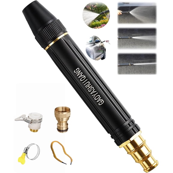 New Jet Nozzle Power Washer for Garden Hose, High Pressure Powerful Water Spray Nozzle, Even Flow Handheld Sprayer Nozzle for Car Washing, Yard Patio Lawn Outdoor,1 Pc
