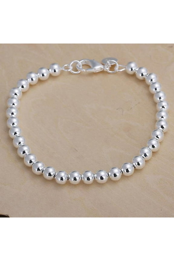 New Jewelry 925 Sterling Silver Classy Light Beads Chain Bracelet for Women Gift Fashion