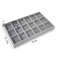 thumbnail image 1 of New Jewelry Storage Box Earring Ring Necklace Brooch Holder Flannelette Jewelry Display Box Necklace Classification Organizer 18 Slot, 1 of 6