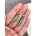 thumbnail image 1 of New Jewels 2Ct Round Cut Lab-Created Emerald Women's Hoop Earring in 14k Rose Gold Plated, 1 of 2