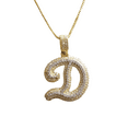 thumbnail image 1 of New Jewels Moissanite Letter Alphabet Pendant Natural Moissanite Letter Initial Alphabet Pendant 14K Yellow Gold Plated Letter Initial Alphabet Pendant, 1 of 2