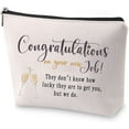 thumbnail image 1 of New Job Gift Congratulations On Your New Job Cosmetic Bag Best of Luck Gift Coworker Leaving Gift Makeup Bag Gift for Colleague, 1 of 5