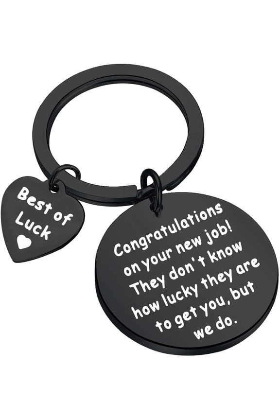 New Job Gift Congratulations On Your New Job Keychain Best Of Luck Key Rings Coworker Leaving Gift…