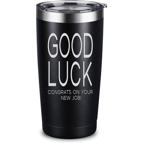 New Job Tumbler Mug - Coworker Leaving Gifts for Men and Women, Farewell Goodbye Gifts for Coworkers, Going Away Gifts for Coworker, 20 Ounces Tumbler with Straw