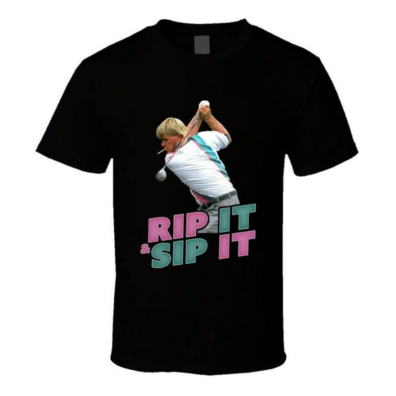 New John Daly Rip It Sip It Golf T Shirt