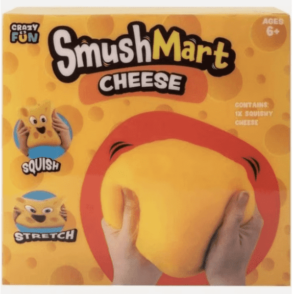 New Jumbo Cheese Squishy 5Smush Mart,Delightful Scented Design,Soft Sensory Stress Relief Tools for Teens & Adults - Fun Novelty Gift for Holiday Festivals