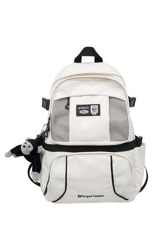 New Junior and Senior High School Student School Bag Men's Day Department Harajuku College Style Backpack Trend Large Capacity Casual Backpack