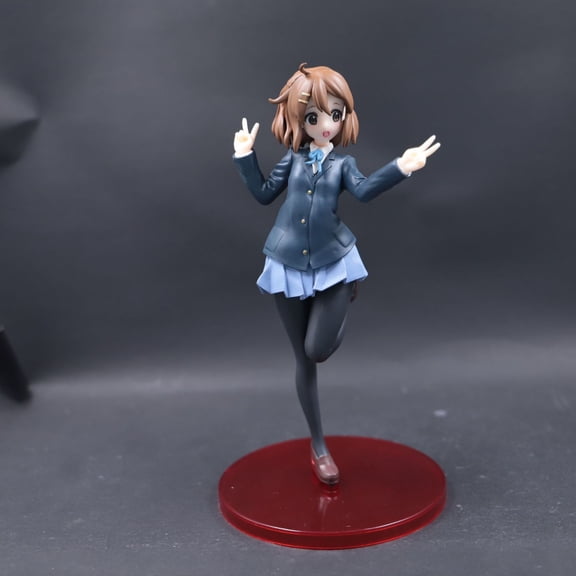 New K-ON! Hirasawa Yui (School Uniform Ver) Character Anime Model Statue Action Figures Desktop Ornament Popular Decorations Fan Souvenirs Creative Gift Collectable
