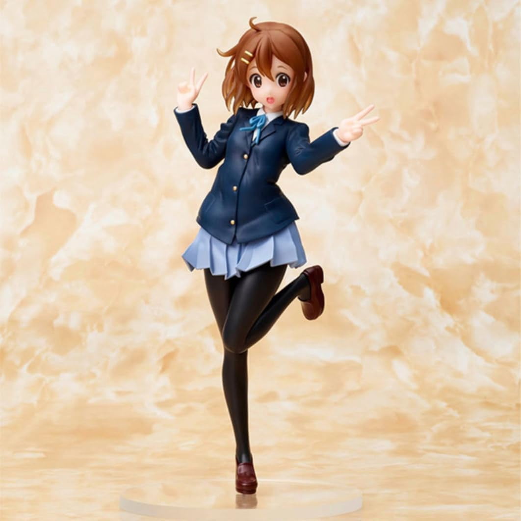 New K-ON! Hirasawa Yui (Uniform Ver) Character Anime Model Statue Action Figures Desktop Ornament Popular Decorations Fan Souvenirs Creative Gift Collectable