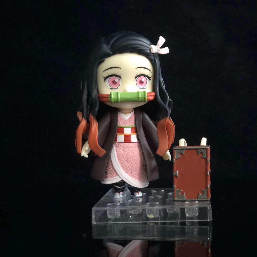 New Kamado Nezuko (Q Ver) Character Anime Model Statue Action Figures Desktop Ornament Popular Decorations Fan Souvenirs Creative Gift Collectable