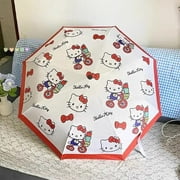 New Kawaii Sanrio Hello Kitty UV Umbrella KT Cat Digital Printing Folding Protection Sunshade Rain Student Automatic Umbrella