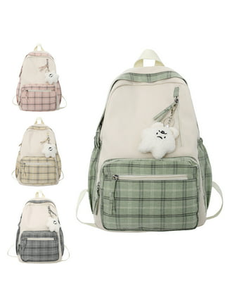 2022 Spring New Plaid Backpack Large Capacity Students Schoolbag Astronaut  Style Girl Travel Bag Waterproof