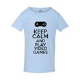 thumbnail image 1 of New Keep Calm And Play Video Games Computer Gamer Funny Toddler Kids T-Shirt Tee, 1 of 2