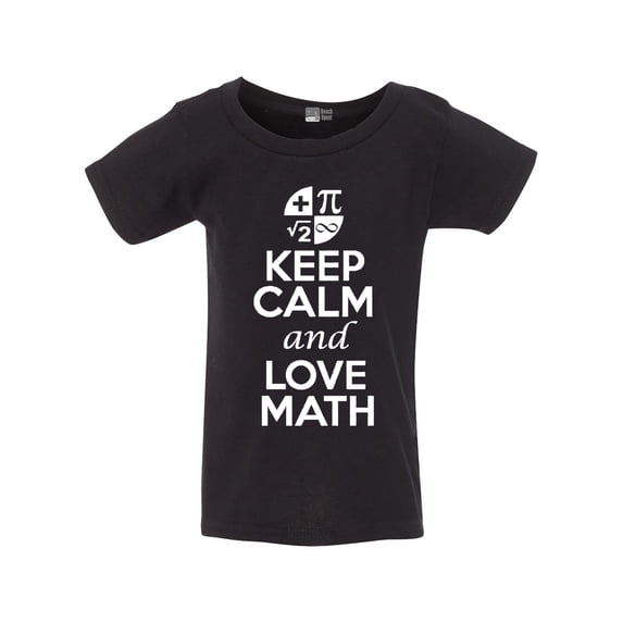 New Keep Calm and Love Math Mathematics Lover Funny Toddler Kids T-Shirt Tee