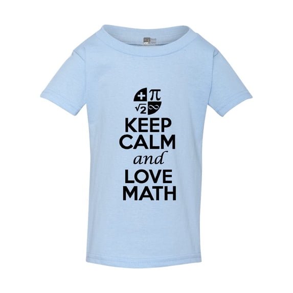New Keep Calm and Love Math Mathematics Lover Funny Toddler Kids T-Shirt Tee