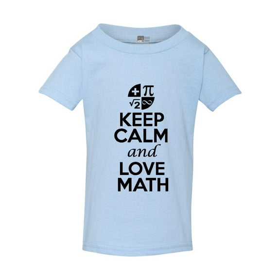 New Keep Calm and Love Math Mathematics Lover Funny Toddler Kids T-Shirt Tee
