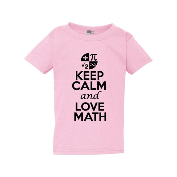 New Keep Calm and Love Math Mathematics Lover Funny Toddler Kids T-Shirt Tee