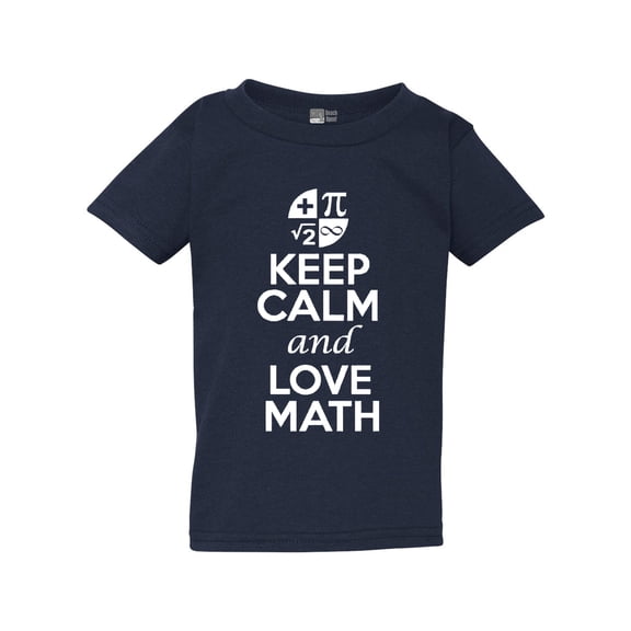 New Keep Calm and Love Math Mathematics Lover Funny Toddler Kids T-Shirt Tee