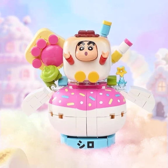 New Keeppley Crayon Shin Chan Building Blocks Delicious Series Assembled Toy Models Cartoon Ornament Children's Birthday Gifts