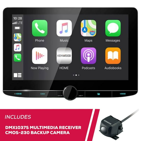 New Kenwood DMX1057XR 10.1" Multimedia and CMOS-230LP Universal Backup Camera