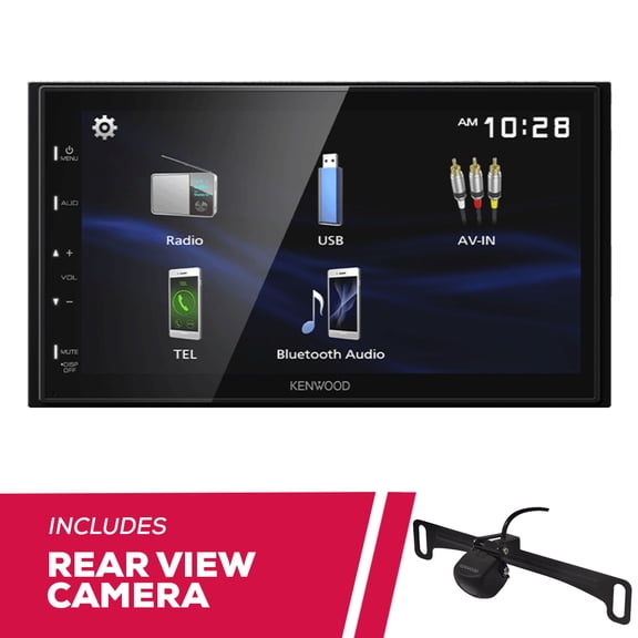 New Kenwood DMX129BT 6.8" Digital Multimedia w/ License Plate Backup Camera