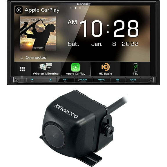 New Kenwood DMX908S 6.95" Multimedia and CMOS-230LP Universal Backup Camera