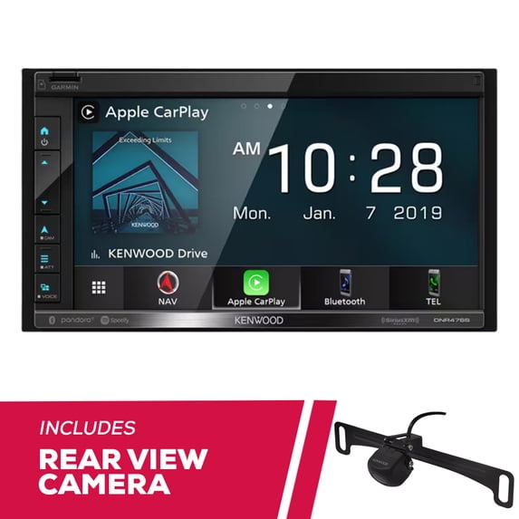 New Kenwood DNR476S 6.8" Digital Multimedia w/ License Plate Backup Camera