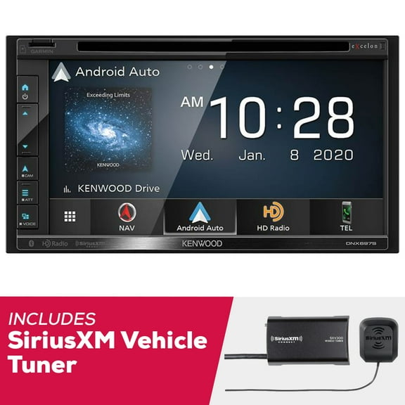 New Kenwood DNX697S 6.8 Inch Navigation DVD Receiver with SiriusXM Vehicle Tuner