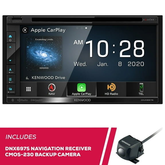 New Kenwood DNX697S 6.8" Navigation DVD Receiver & CMOS230LP Universal Backup Camera