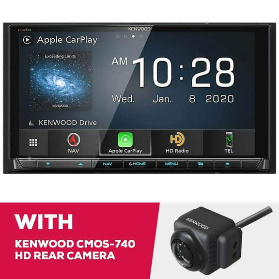 New Kenwood DNX997XR 6.8 Inch Navigation DVD Receiver & CMOS-740HD HD Rear Camera