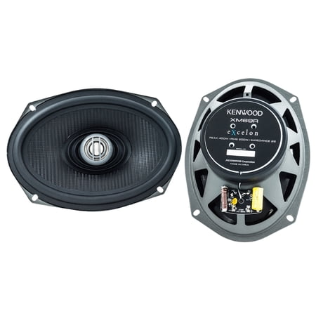 Kenwood XM69R 6" x 9" Coaxial Speakers, Rear Application, 2-ohm, 200 Watts RMS Power Handling, Water Resistant, Designed for Select 98- current year HD Motorcycles