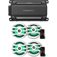 thumbnail image 1 of New Kenwood KAC-M5024BT 4-Channel Amplifier & 2Pack KFC-1673MRWL 6.5" Marine Speaker, 1 of 4