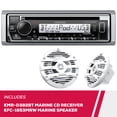 thumbnail image 1 of New Kenwood KMR-D382BT Marine CD Receiver and KFC-1653MRW 6.5" 2-Way Marine Speakers, 1 of 4