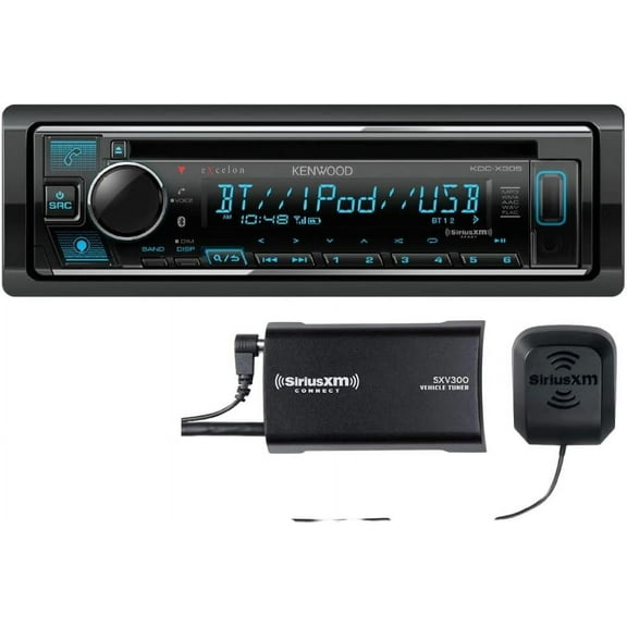 New Kenwood eXcelon KDC-X305 Single DIN CD w/ Bluetooth & SiriusXM Tuner