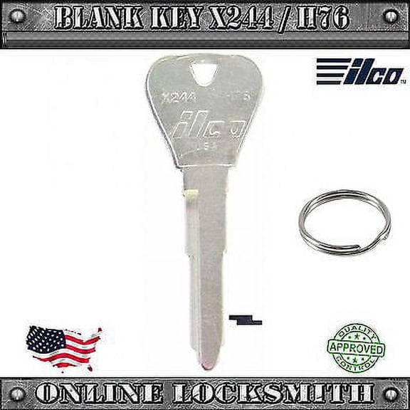 New Key For Ford Escort 1997 - 2003 Replacement Uncut Key Blade - X244 / H76
